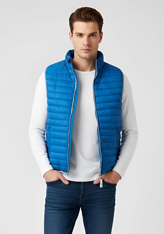 Bugatti Sportswear Αμάνικο Μπουφάν της σειράς Vest - 19031 Blue