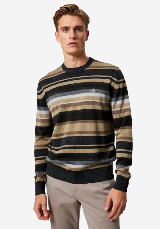 Burlington Pullover της σειράς Stripe - 61633 3511 Anthrazite Multi