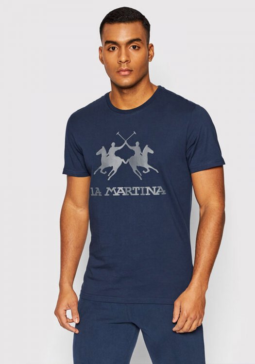La Martina Κοντομάνικη Μπλούζα της σειράς Man T Shirt  - CCMR05 JS206 07017 Navy