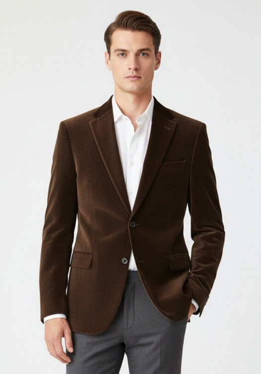 CC Corneliani Velvet Σακάκι της σειράς Sonix - 78 68101 / 31 Brown 