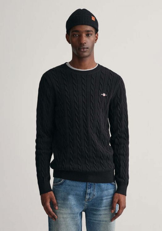 GANT Sweater της σειράς Cable - 8050601 005 Black