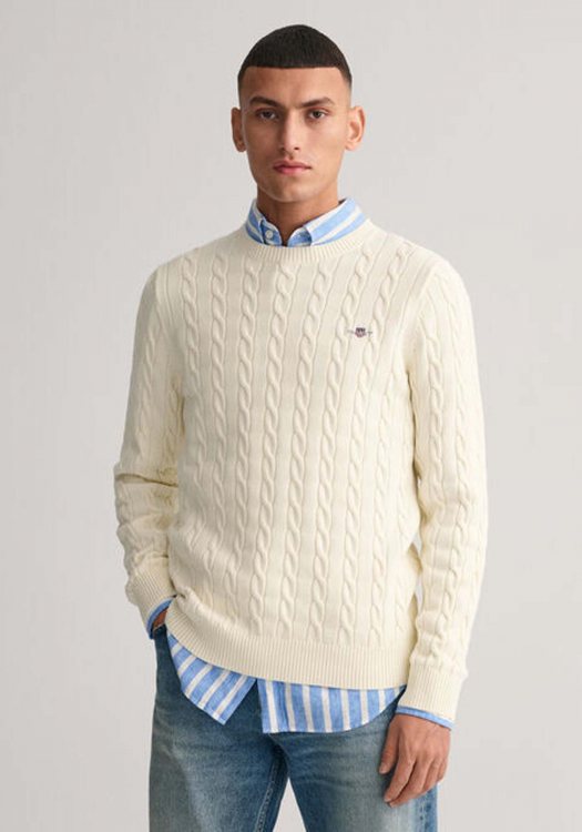 GANT Sweater της σειράς Cable - 8050601 130 Cream