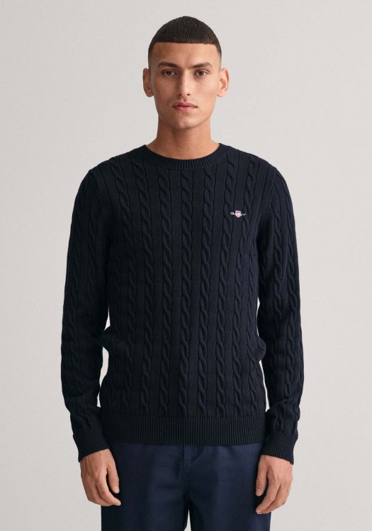 GANT Sweater της σειράς Cable - 8050601 433 Evening Blue