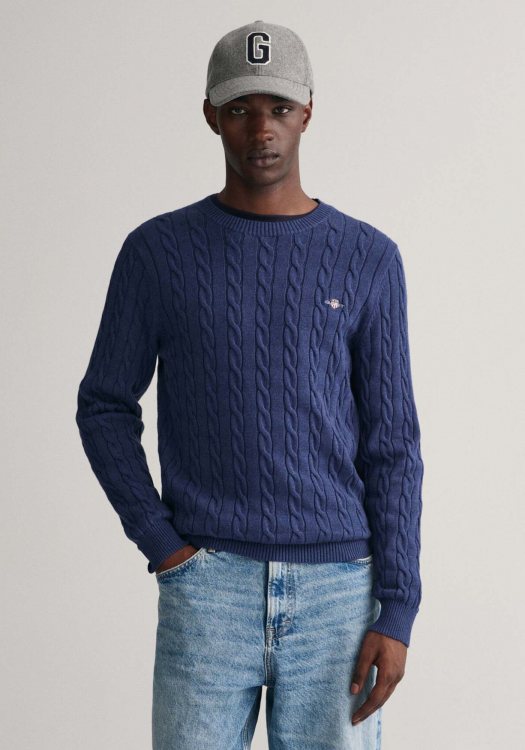 GANT  Sweater της σειράς Cable - 8050601 487 Marine Melange