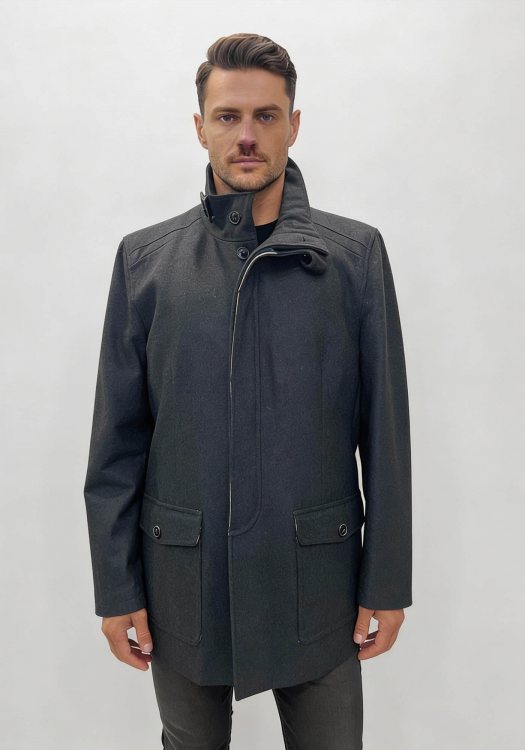 David Moor Παλτό της σειράς Caramelo - 06110 43100 998 Dark Black