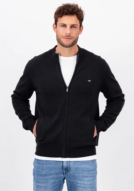 Fynch Hatton Ζακέτα της σειράς Cardigan Zip - 1414 212 999 Black