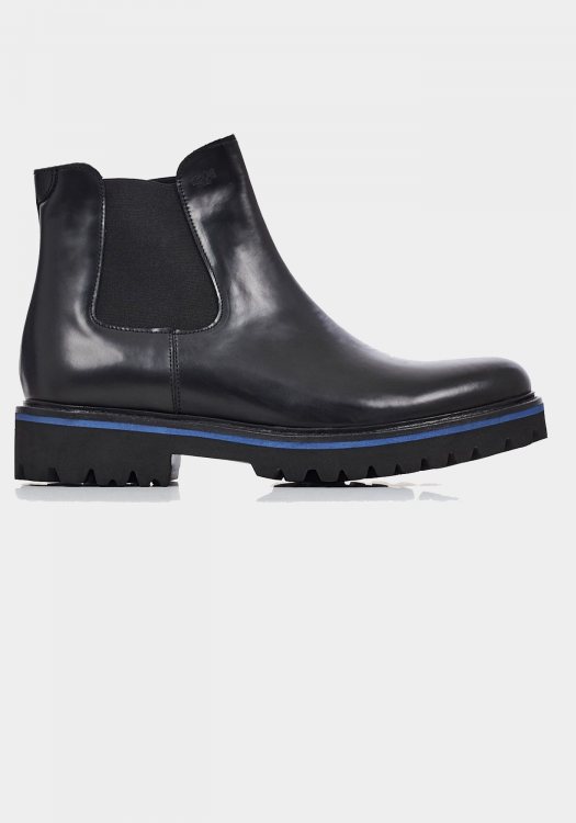 BOSS Shoes Δερμάτινα Ankle Boots της σειράς Chelsea - U5110 Black Bergamo