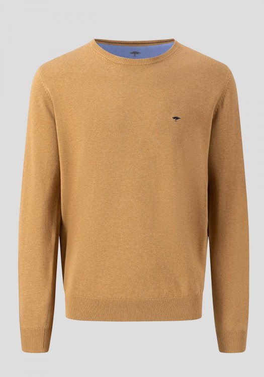 Fynch Hatton Πλεκτή μπλούζα της σειράς Superfine Cotton - 1414 210 843 Camel
