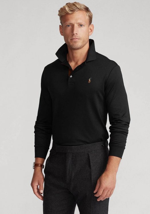 Polo Ralph Lauren Polo Μπλούζα της σειράς Soft Cotton Polo - 710671785 002 Black
