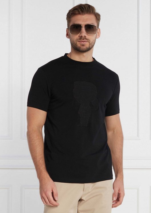 Karl Lagerfeld T Shirt της σειράς Crewneck - 755421 534221 990 Black