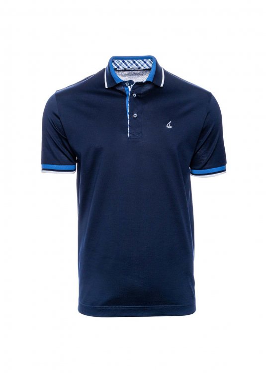 White Ship Polo T-Shirt της σειράς Kursal - 52407 00269 Blue