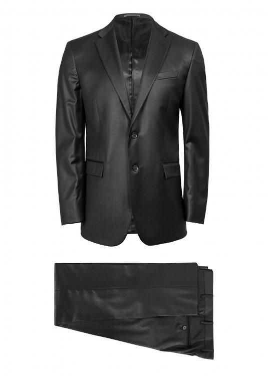 Γυαλιστερό Κοστούμι σε στενή γραμμή - Black 990