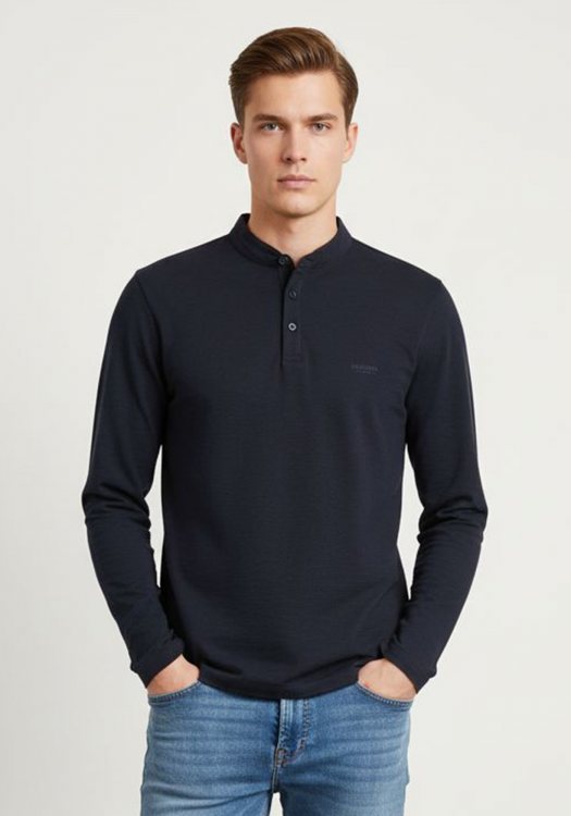 Daniel Hechter Μακρυμάνικη Polo της σειράς Polo - 74016 152908 690 Blue