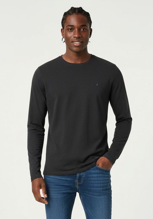 Daniel Hechter Μακρυμάνικη Μπλούζα της σειράς Jersey - 75021 122917 980 Black