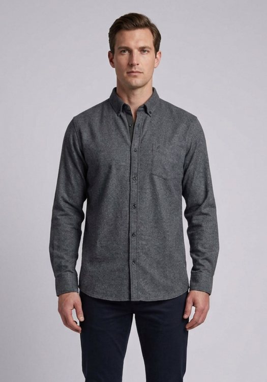 Daniel Hechter Πουκάμισο της σειράς Flannel  - 60350 112600 960 Ηeathered Αnthracite