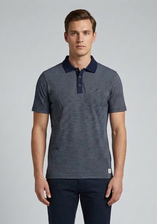 Daniel Hechter Μπλούζα Polo - 16165 720 Blue Stripe
