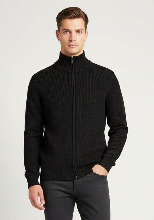 Daniel Hechter Ζακέτα της σειράς Knit Zip - 65004 152801 990 Black