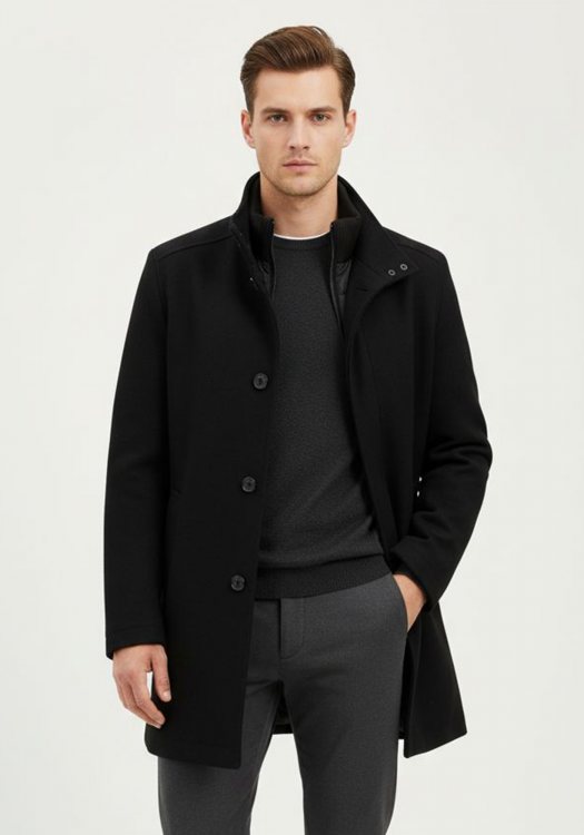 Daniel Hechter Ημί Παλτό της σειράς Hybrid - 50124 122270 990 Black