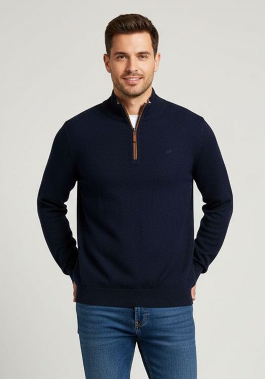 Daniel Hechter Zip Troyer της σειράς Sweatshirt - 65066 172809 680 Blue