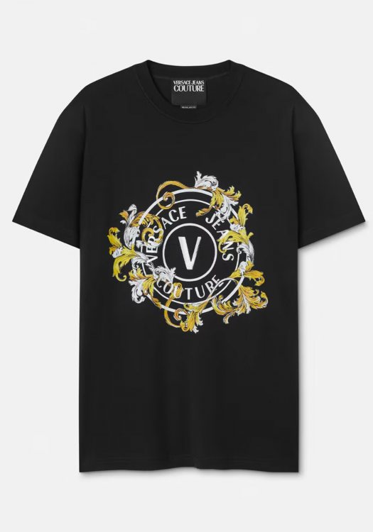 Versace Jeans Couture Κοντομάνικη T-shirt της σειράς V-Emblem - 78GAHC01 78UP601 G89 Black