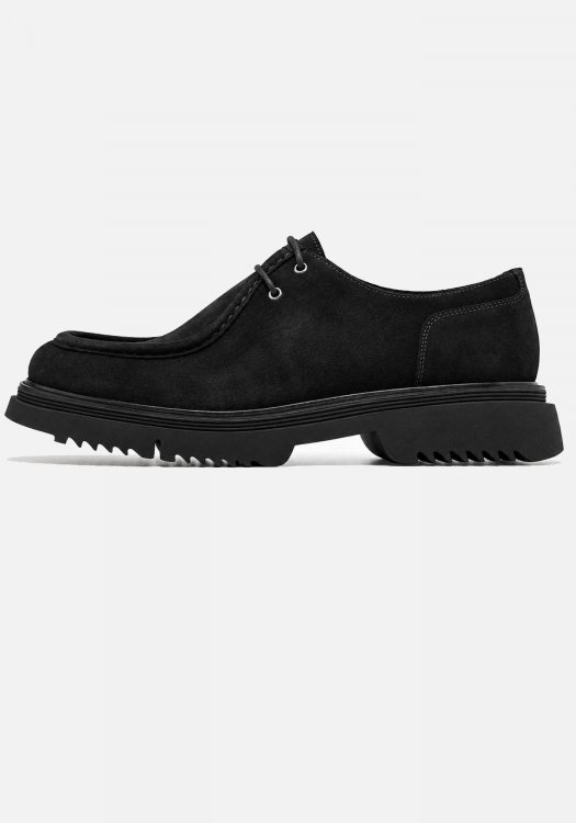Boss Shoes Παπούτσια  Moccasins - E8107 Black Suede