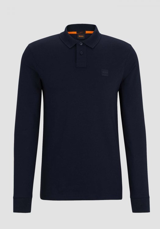 BOSS Μακρυμάνικη Polo της σειράς Passerby - 50507704 404 Dark Blue