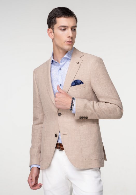 Fragosto Σακάκι Blazer της σειράς Bras - FRB23 3826 020 004 Light Sand