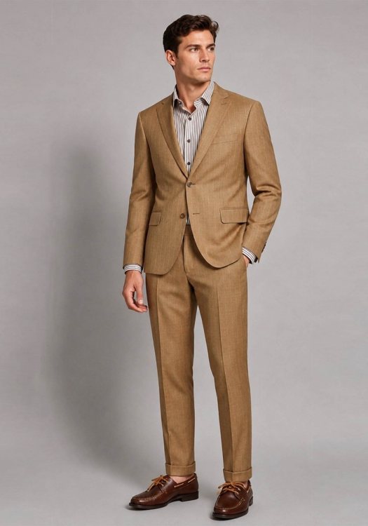 Guy Laroche Κοστούμι Stripe - GLFS11139 856N 098R 5 Camel