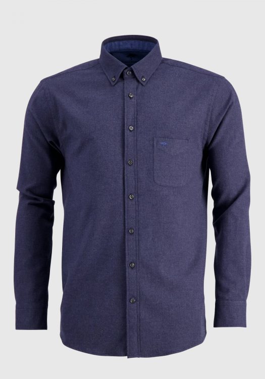 Fynch Hatton Πουκάμισο της σειράς Flannel - 1213 6010 6013 Navy