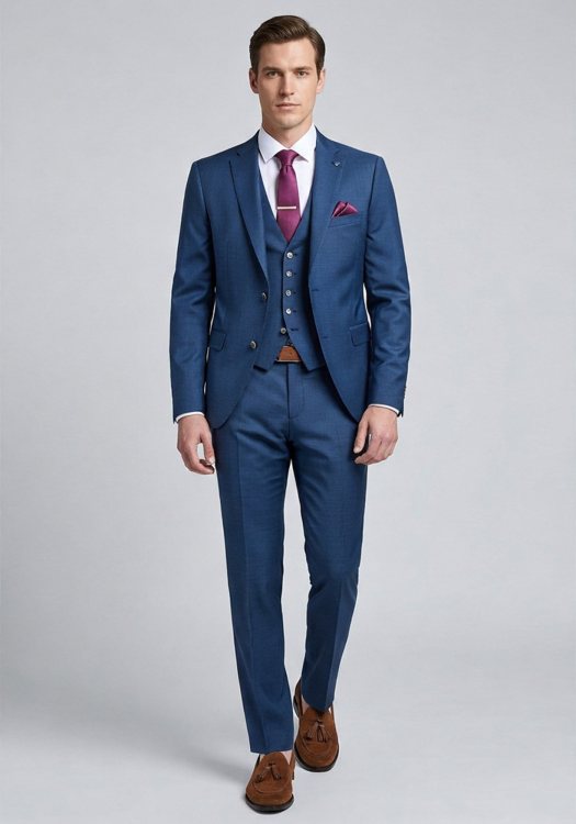 Fragosto 3 Pieces Κοστούμι της σειράς Diego - FRS2324 6023 022 002 Blue