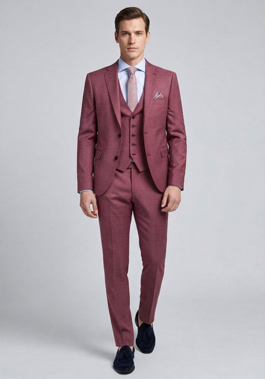 Fragosto 3 Pieces Κοστούμι της σειράς Diego - FRS2324 6023 022 048 Bordo