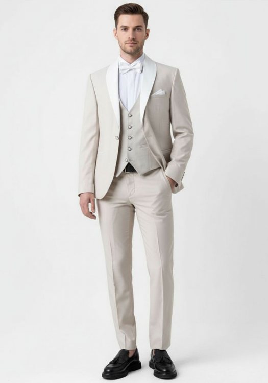 Fragosto 3 Pieces Κοστούμι της σειράς Jaxon - FRS24 674F  001 Off White