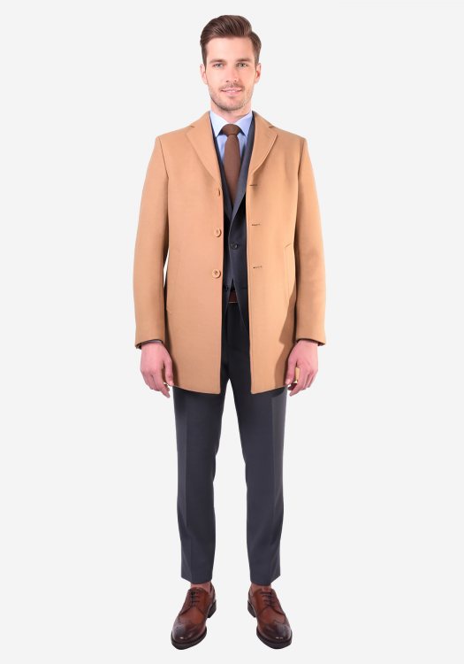 Fragosto Παλτό της σειράς Coat - FR8239 Medium Brown