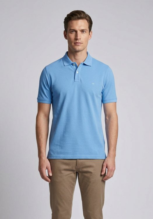 Fynch Hatton Basic Polo Μπλούζα Supima - 1120 1700 614 Soda 