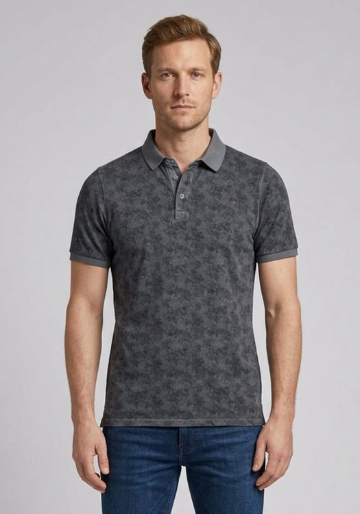 Fynch Hatton Pique Polo Μπλούζα της σειράς Garment Dyed - 1122 1812 1912 Asphalt