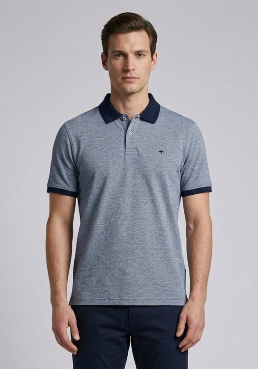 Fynch Hatton Polo Μπλούζα Contrast - 1604 1914 685 Navy