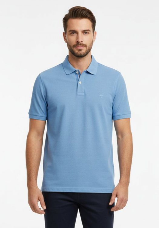 Fynch Hatton Polo Μπλούζα της σειράς Interlock - 1122 1710 619 Sky