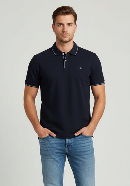 Fynch Hatton Polo Μπλούζα της σειράς Supima - 1503 1702 685 Navy