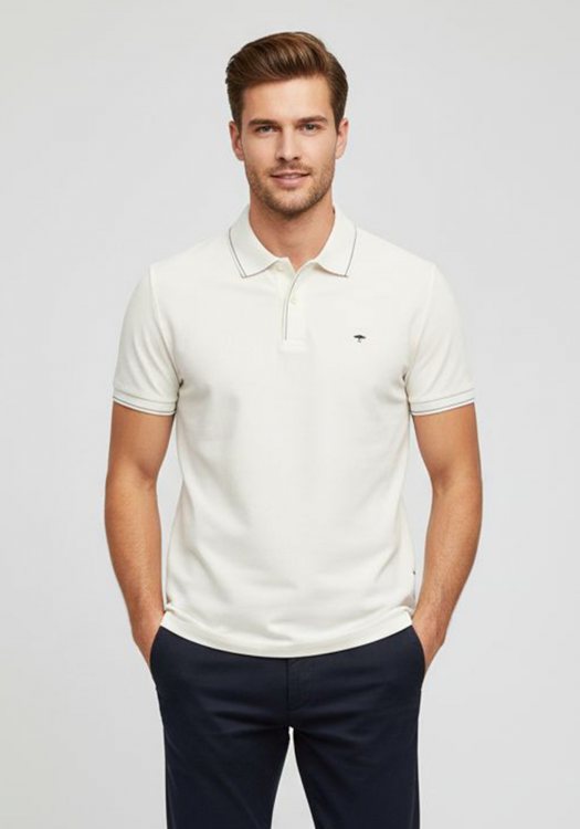 Fynch Hatton Polo Μπλούζα της σειράς Supima - 1503 1702 824 New Offwhite