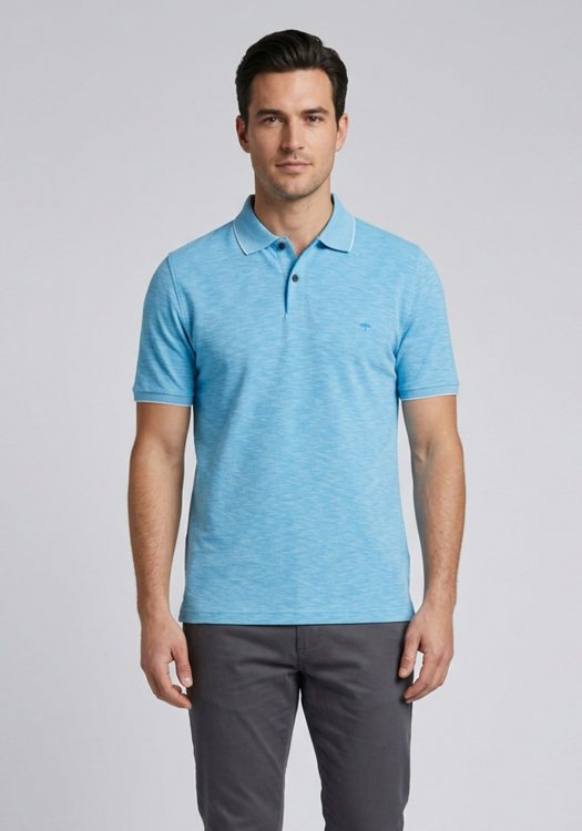 Fynch Hatton Polo Μπλούζα σε Regular Fit - 1120 1750 1667 Crystalblue