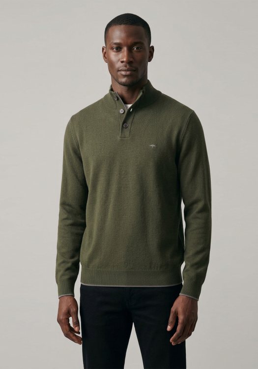 Fynch Hatton Pullover Button Troyer - 1614 219 749 Cypress