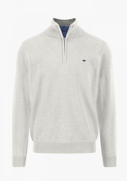 Fynch Hatton Pullover της σειράς Zip Troyer - 1514 215 826 Winter White