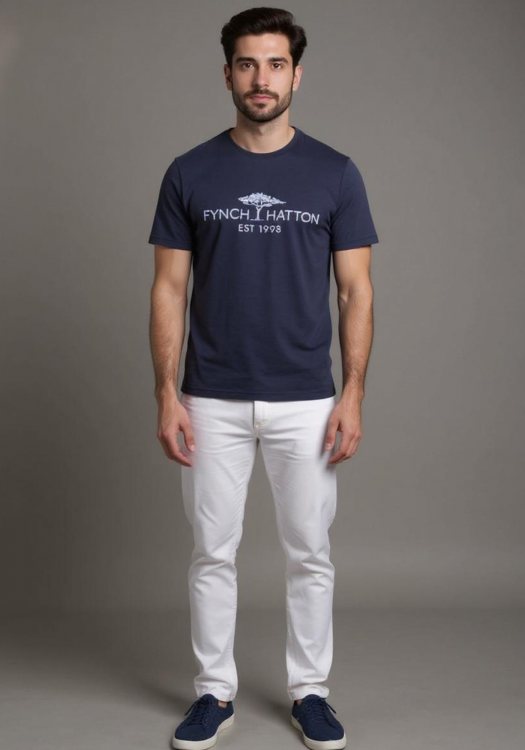 Fynch Hatton T Shirt της σειράς Breeze - 1503 1511 685 Navy
