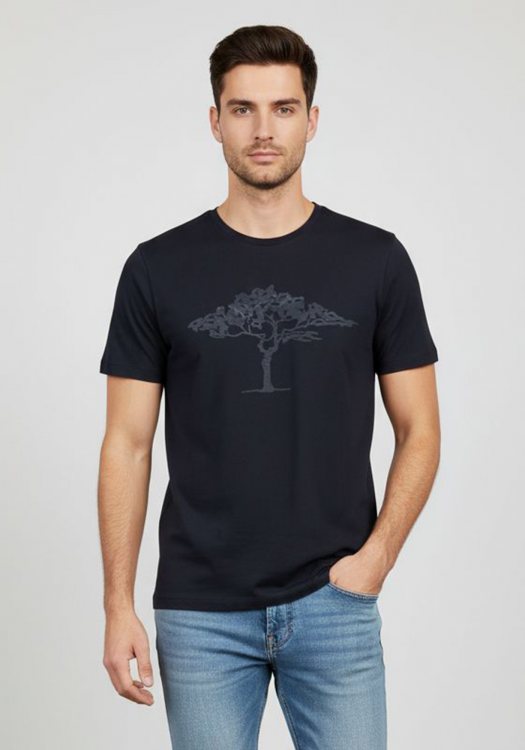 Fynch Hatton T Shirt της σειράς Tree - 1304 4015 970 Asphalt