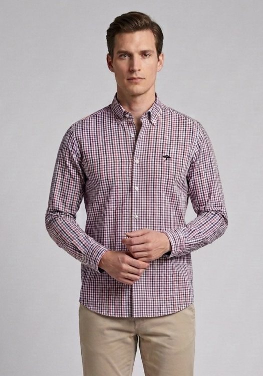 Fynch Hatton Πουκάμισο Check - 1122 8180 8183 Flamingo small check