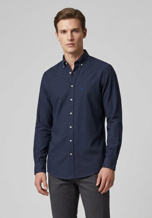 Fynch Hatton Πουκάμισο Denim - 1609 8030 685 Navy