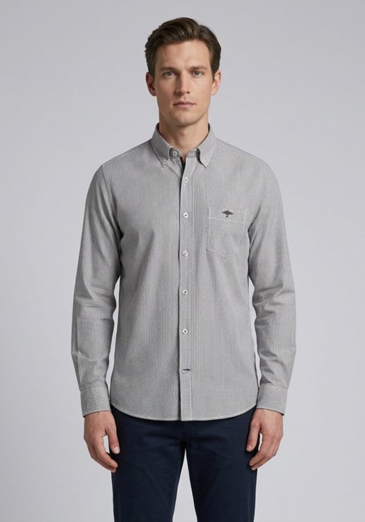 Fynch Hatton Πουκάμισο Stripe - 1613 9000 719 Dark Khaki