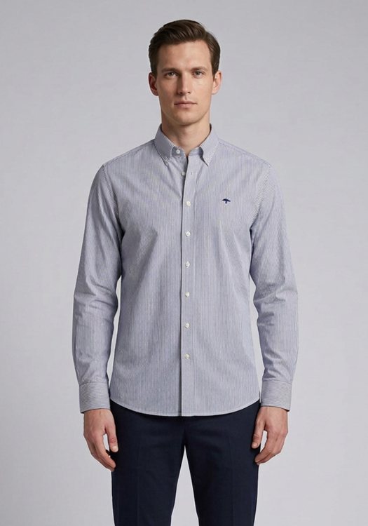 Fynch Hatton Πουκάμισο Stripe - 1613 9003 685 Navy