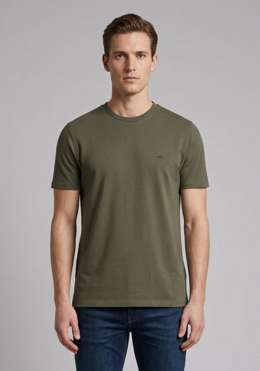 Fynch Hatton Μπλούζα Basic - 1603 1707 719 Dark Khaki