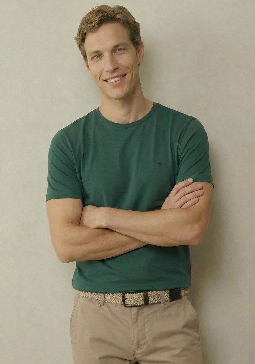 Fynch Hatton Μπλούζα Basic - 9613 1500 727 Pine Green